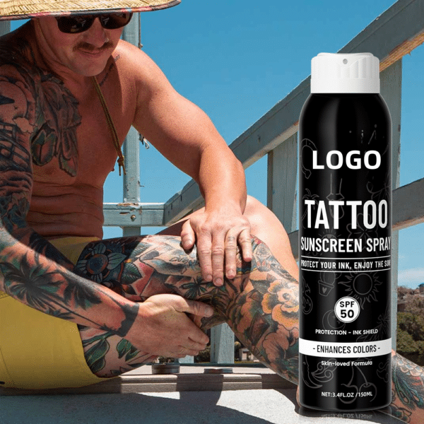 Quick-Drying Sunscreen Spray for Tattoo Aftercare & UV Protection - Reef-Safe Sun Protection for All Ages