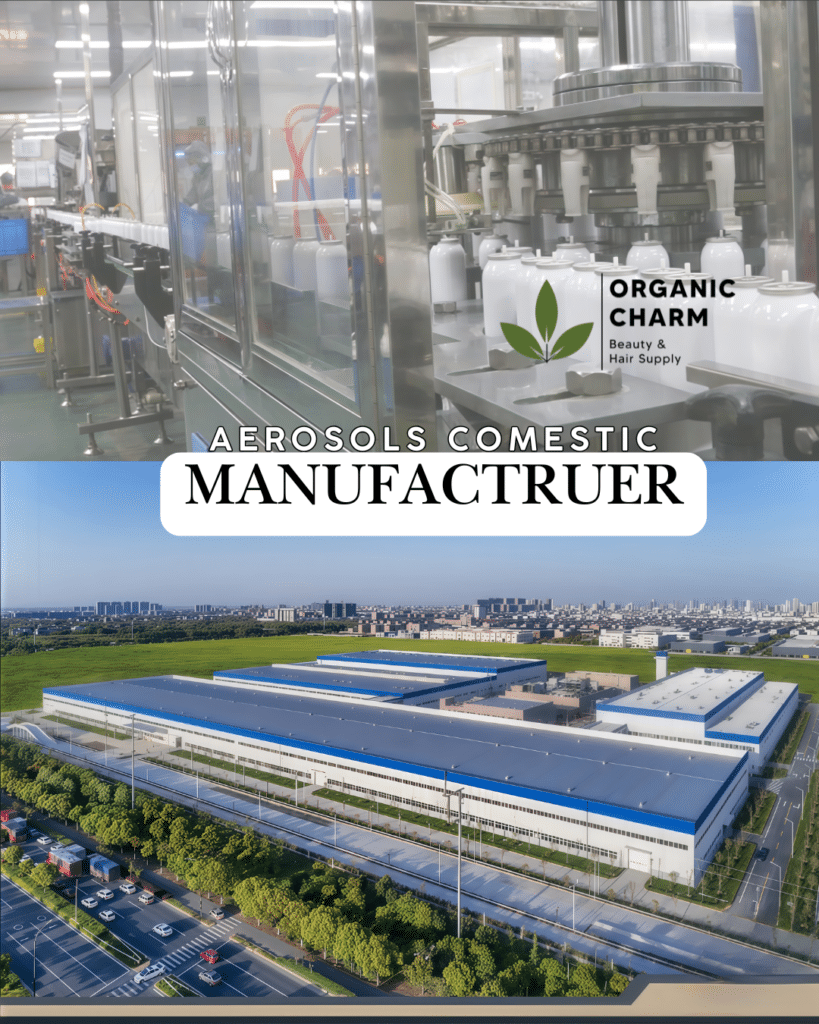 comestci manufacturer aerosol beauty products supplier, hair care aerosols, beauty industry innovations, Organic Charm, Guangdong PureCharm Supply Chain, sustainable aerosol manufacturing, private label hair care products, beauty supply chain trends.
